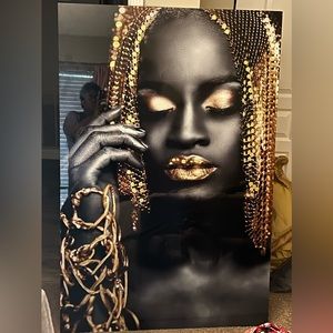 African Inspired Glass Picture